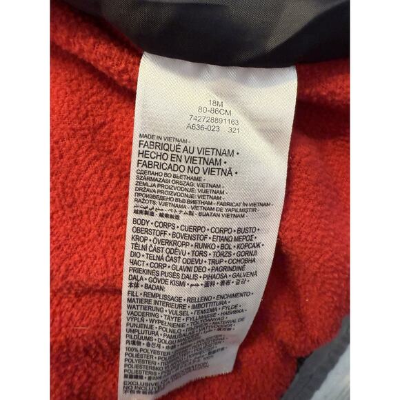 Air Jordan Puffer Jacket Toddler Sz 18 Month Hooded Full Zip Lined Logo - Picture 9 of 13